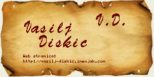 Vasilj Diskić vizit kartica